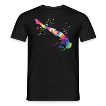 Synchronized Water Diver High Diver - Men's T-Shirt - black - Front - AI Model Male 178 light (178cm)