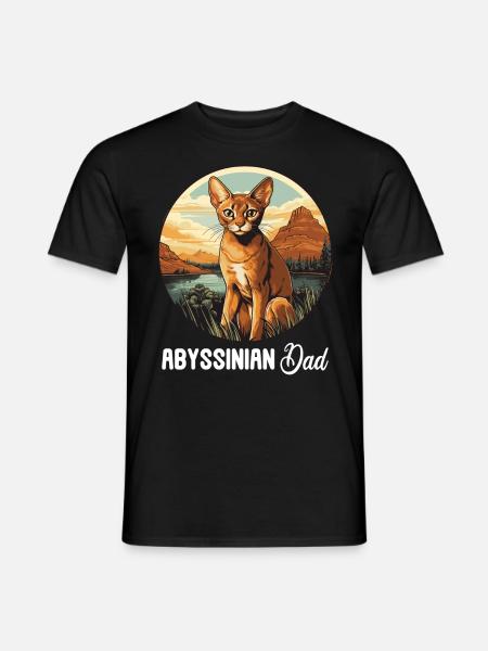 Abyssinian Cat Abessinierkatze - Men's T-Shirt - black