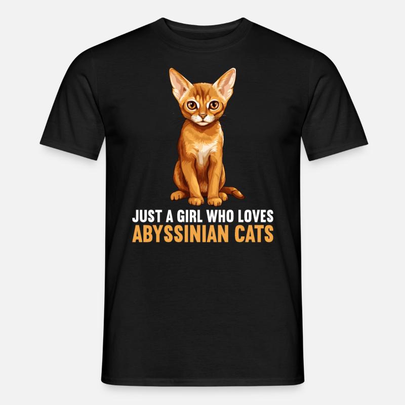 Abyssinian Cat Abessinierkatze - Männer T-Shirt - Schwarz