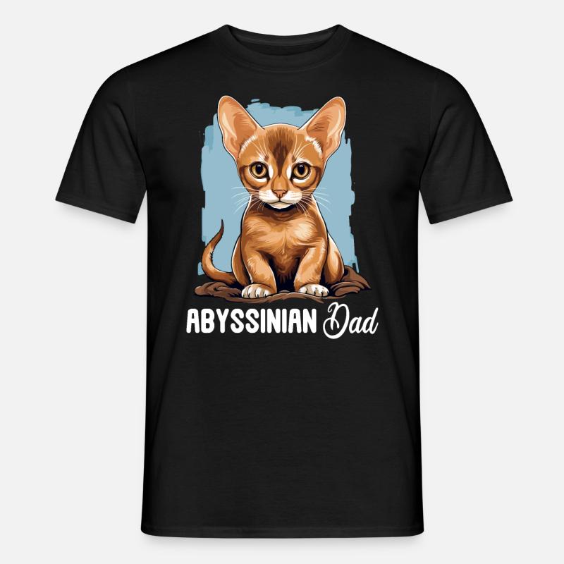 Abyssinian Cat Abessinierkatze - Männer T-Shirt - Schwarz