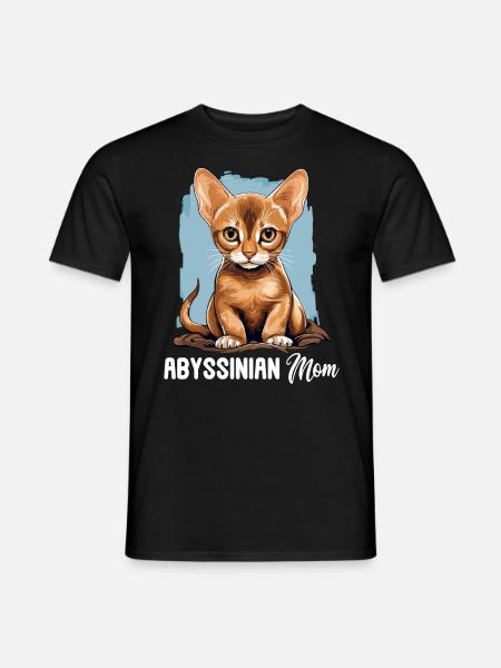 Abyssinian Cat Abessinierkatze - Men's T-Shirt - black