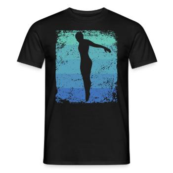Synchronized Water Diver High Diver - Men's T-Shirt - black - Front - AI Model Male 178 light (178cm)