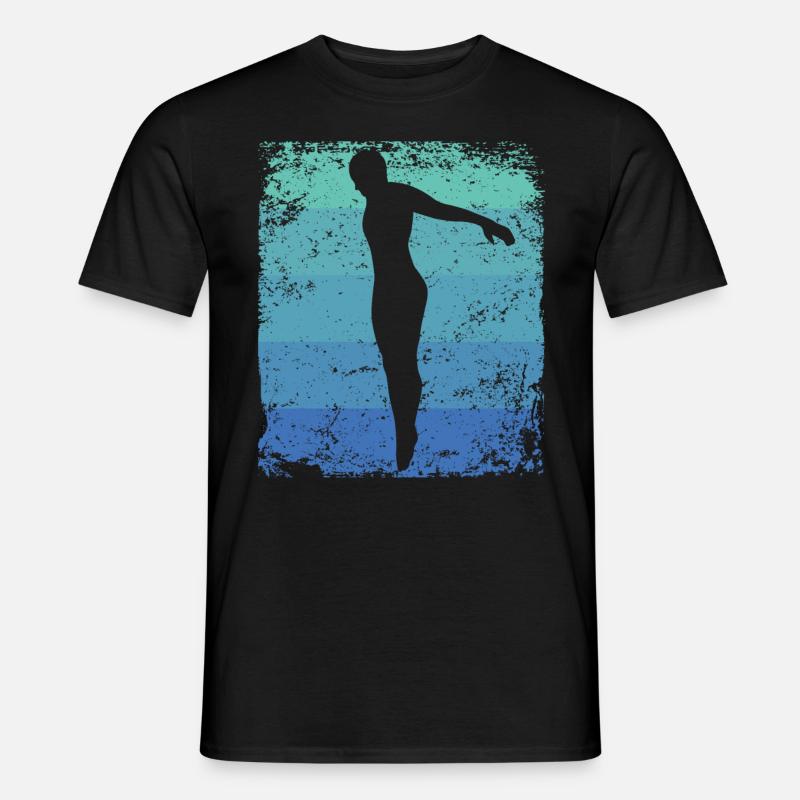 Synchronisierter Wassertaucher High Diver - Männer T-Shirt - Schwarz