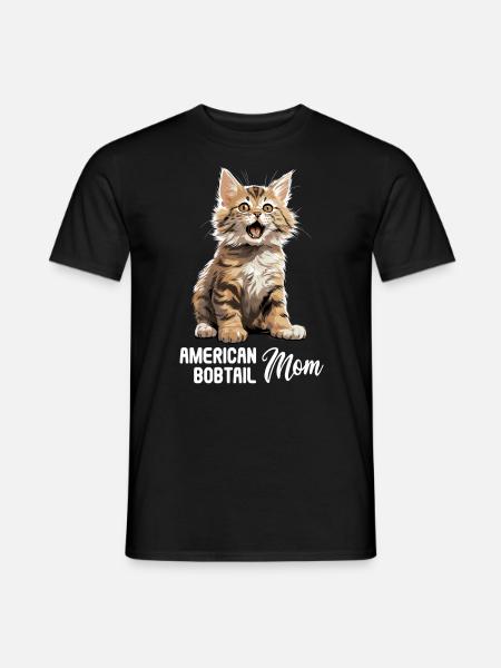 Cat Cats American Bobtail - Men's T-Shirt - black