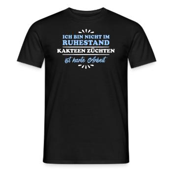 Retirement Pensioner Pensioner Cactus Grower - Men's T-Shirt - black - Front - AI Model Male 178 light (178cm)