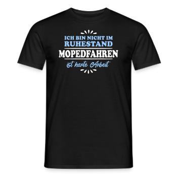 Pensionné Retraité Conducteur de cyclomoteur - T-shirt homme - noir - Devant - AI Model Male 178 light (178cm)