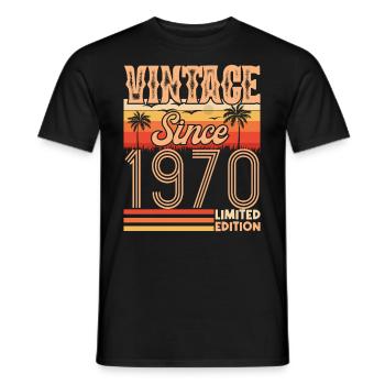 Jubiläum 1970. Jahrgang Jahrgang 1970 Jubiläum - Männer T-Shirt - Schwarz - Vorne - AI Model Male 178 light (178cm)