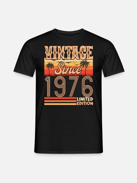 1976. Jahrgang Jahrgang 1976 Geburtstag - Männer T-Shirt - Schwarz
