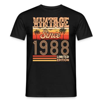 1988. Jahrgang Jahrgang 1988 Geburtstag - Männer T-Shirt - Schwarz - Vorne - AI Model Male 178 light (178cm)