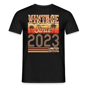 Geburtstag 2023. Jahrgang Geboren im Jahr 2023 Geburtstag - Männer T-Shirt - Schwarz - Vorne - AI Model Male 178 light (178cm)