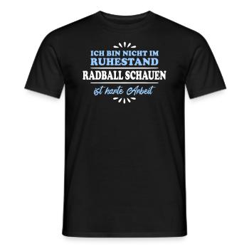 Pensionné de retraite Pensionné Radball - T-shirt homme - noir - Devant - AI Model Male 178 light (178cm)