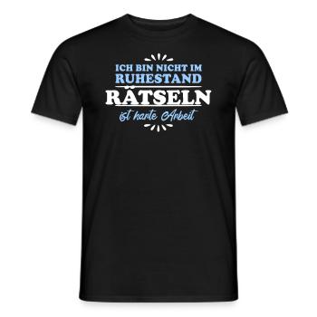 Retirement Pensioner Pensioner Puzzles - Men's T-Shirt - black - Front - AI Model Male 178 light (178cm)