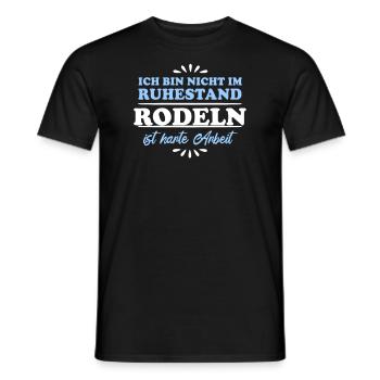 Retirement Pensioner Pensioner Tobogganing - Men's T-Shirt - black - Front - AI Model Male 178 light (178cm)