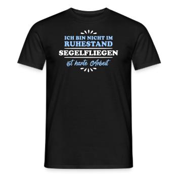 Pensionné Retraité Pilote de planeur - T-shirt homme - noir - Devant - AI Model Male 178 light (178cm)