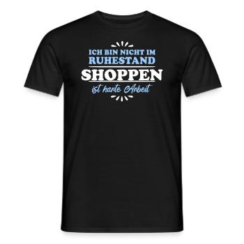 Retraités Retraités Retraités Shopping - T-shirt homme - noir - Devant - AI Model Male 178 light (178cm)