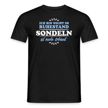 Retire Retiree Retiree Sonde détecteur de métaux - T-shirt homme - noir - Devant - AI Model Male 178 light (178cm)
