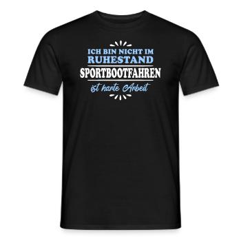Retirement Pensioner Pensioner Recreational boater - Men's T-Shirt - black - Front - AI Model Male 178 light (178cm)