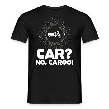 Car No Cargo Bicycle Cargobike - Men's T-Shirt - black - Front - AI Model Male 178 light (178cm)