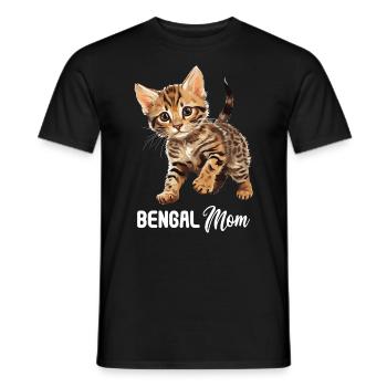 Bengal Cat Bengalkatze - Männer T-Shirt - Schwarz - Vorne - AI Model Male 178 light (178cm)