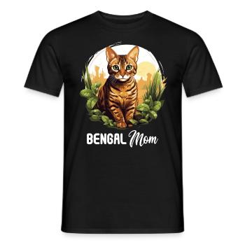 Bengal Cat Bengalkatze - Männer T-Shirt - Schwarz - Vorne - AI Model Male 178 light (178cm)