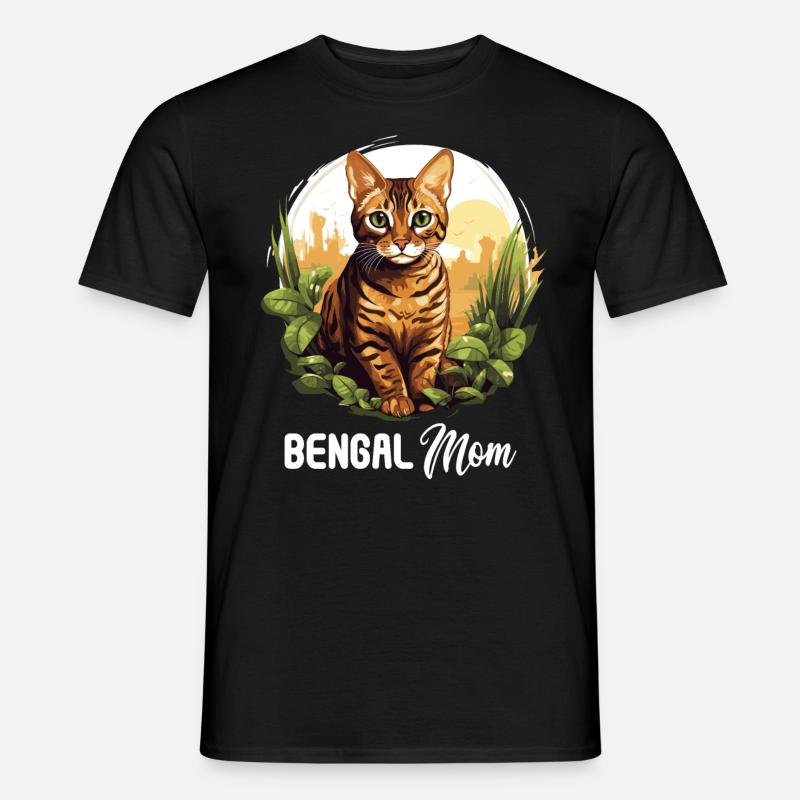 Bengal Cat Bengalkatze - Männer T-Shirt - Schwarz