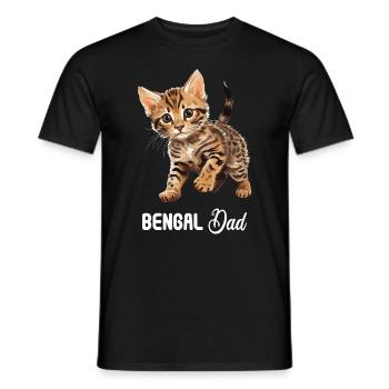 Bengal Cat Bengalkatze - Männer T-Shirt - Schwarz - Vorne - AI Model Male 178 light (178cm)