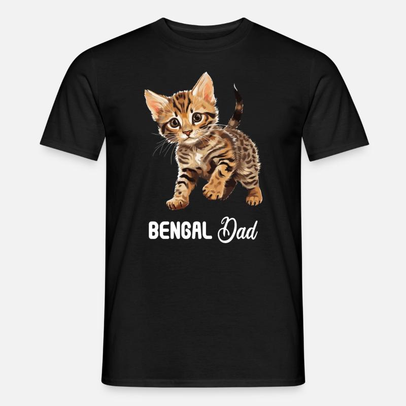 Bengal Cat Bengalkatze - Männer T-Shirt - Schwarz