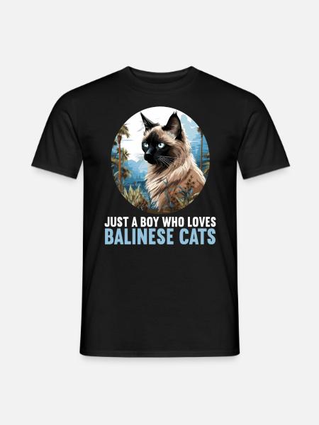 Balinese Cat Balinesenkatze - Men's T-Shirt - black
