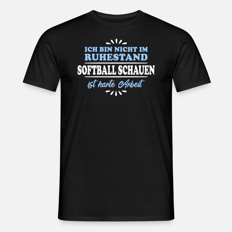 Ruhestand Rentner Pensioner Softball - Männer T-Shirt - Schwarz