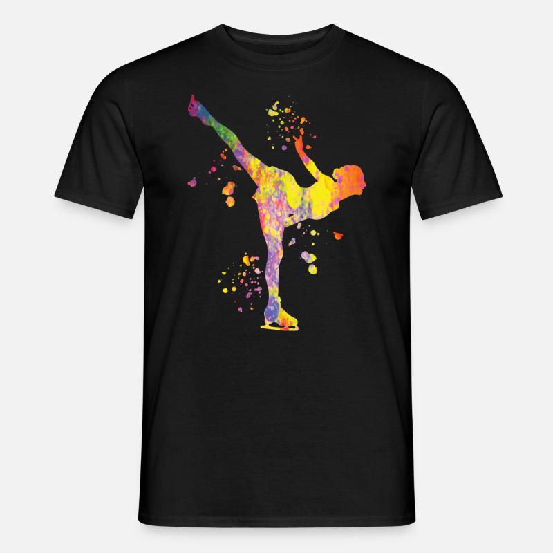Eiskunstläufer Schlittschuhlaufen Eiskunstlauf - Männer T-Shirt - Schwarz