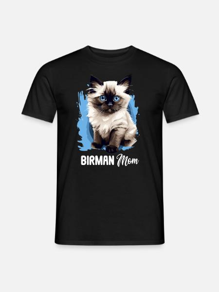 Birman Cat Birma Katze - Männer T-Shirt - Schwarz