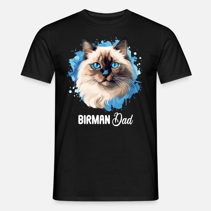 Birman Cat Birma Katze - Männer T-Shirt - Schwarz