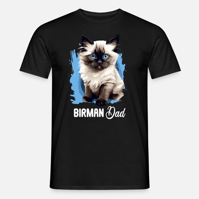 Birman Cat Birma Katze - Men’s T-shirt - black