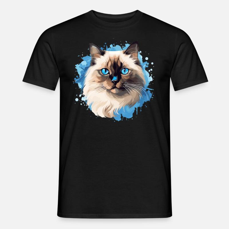Birman Cat Birma Katze - Men’s T-shirt - black