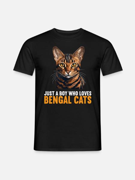 Bengal Cat Bengalkatze - Männer T-Shirt - Schwarz