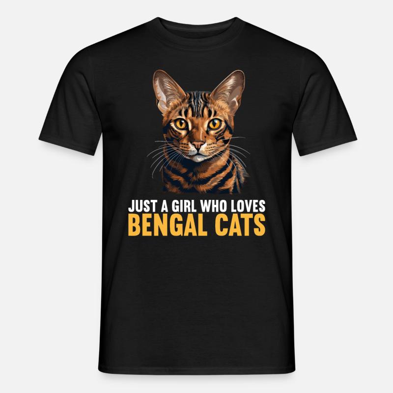 Bengal Cat Bengalkatze - Männer T-Shirt - Schwarz