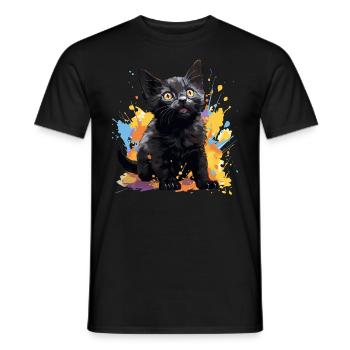 Bombay Cat Bombay Katze - Männer T-Shirt - Schwarz - Vorne - AI Model Male 178 light (178cm)