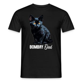 Bombay Cat Bombay Katze - Männer T-Shirt - Schwarz - Vorne - AI Model Male 178 light (178cm)
