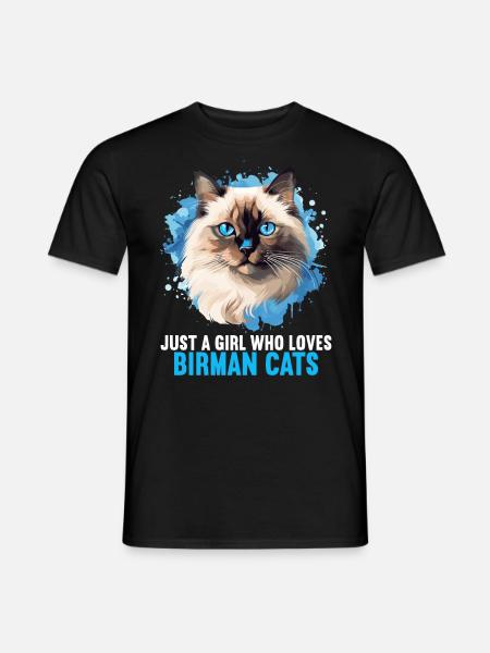 Birman Cat Birma Katze - Men's T-Shirt - black