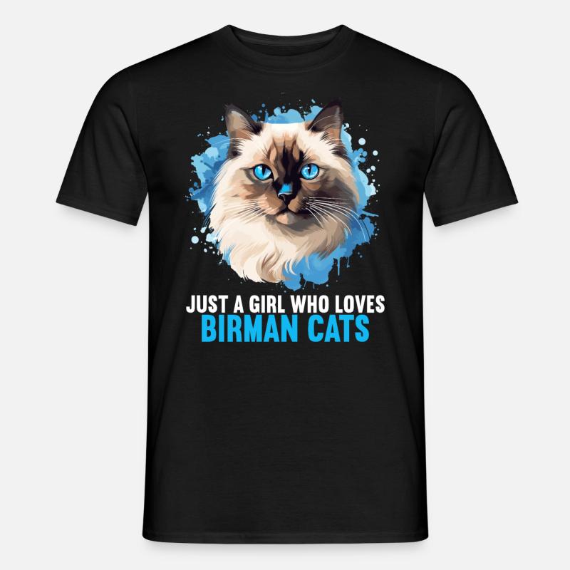 Birman Cat Birma Katze - Men’s T-shirt - black