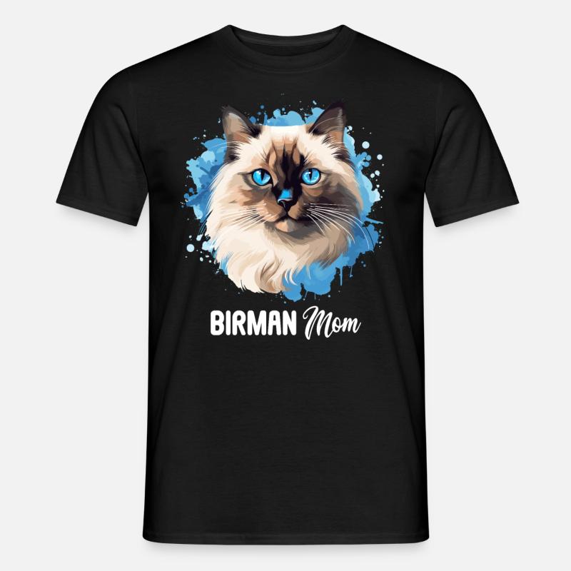 Birman Cat Birma Katze - Männer T-Shirt - Schwarz