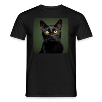 Bombay Cat Bombay Katze - Männer T-Shirt - Schwarz - Vorne - AI Model Male 178 light (178cm)