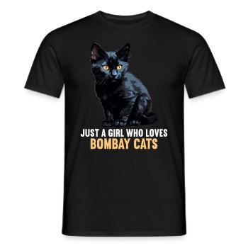 Bombay Cat Bombay Katze - Männer T-Shirt - Schwarz - Vorne - AI Model Male 178 light (178cm)