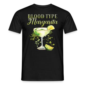 Groupe sanguin Margarita Tequila Enterrement de vie de garçon - T-shirt homme - noir - Devant - AI Model Male 178 light (178cm)