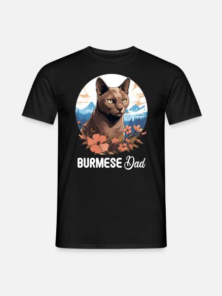 Chat birman Birmanie Katze - T-shirt homme - noir