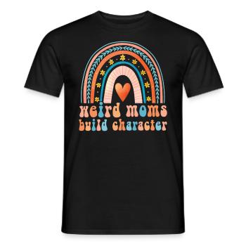 Les mamans bizarres construisent leur caractère - T-shirt homme - noir - Devant - AI Model Male 178 light (178cm)