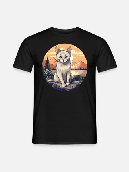 Burmilla Chaton Burmilla Chat - T-shirt homme - noir