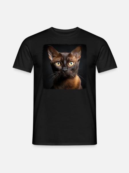 Burmese Cat Burma Katze - Men's T-Shirt - black