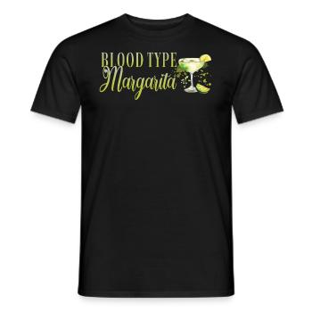 Groupe sanguin Margarita Tequila Enterrement de vie de garçon - T-shirt homme - noir - Devant - AI Model Male 178 light (178cm)