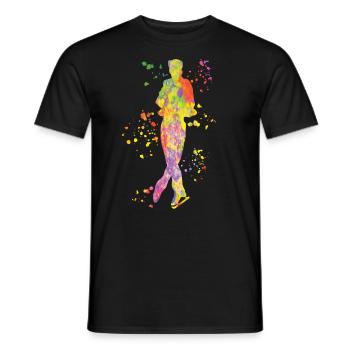 Eiskunstläufer Schlittschuhlaufen Eiskunstlauf - Männer T-Shirt - Schwarz - Vorne - AI Model Male 178 light (178cm)